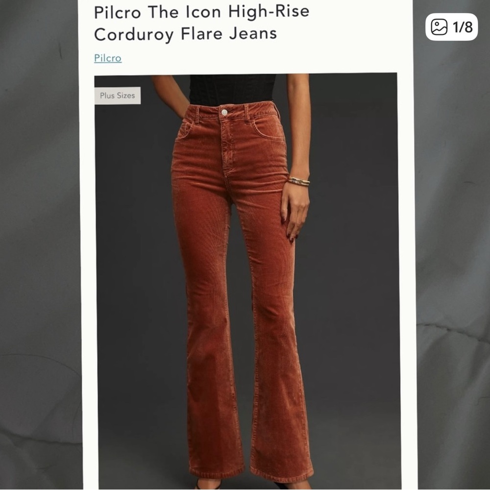Anthropologie Pilcro Corduroy Flare Pants 30